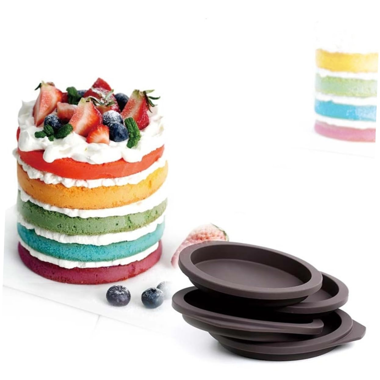 Abaodam 12stücke Runde Silikon Backform Für Fondant Und Kekse Antihaft-kuchenform Für Schokoladen Und Dessert-herstellung Farbvariationen