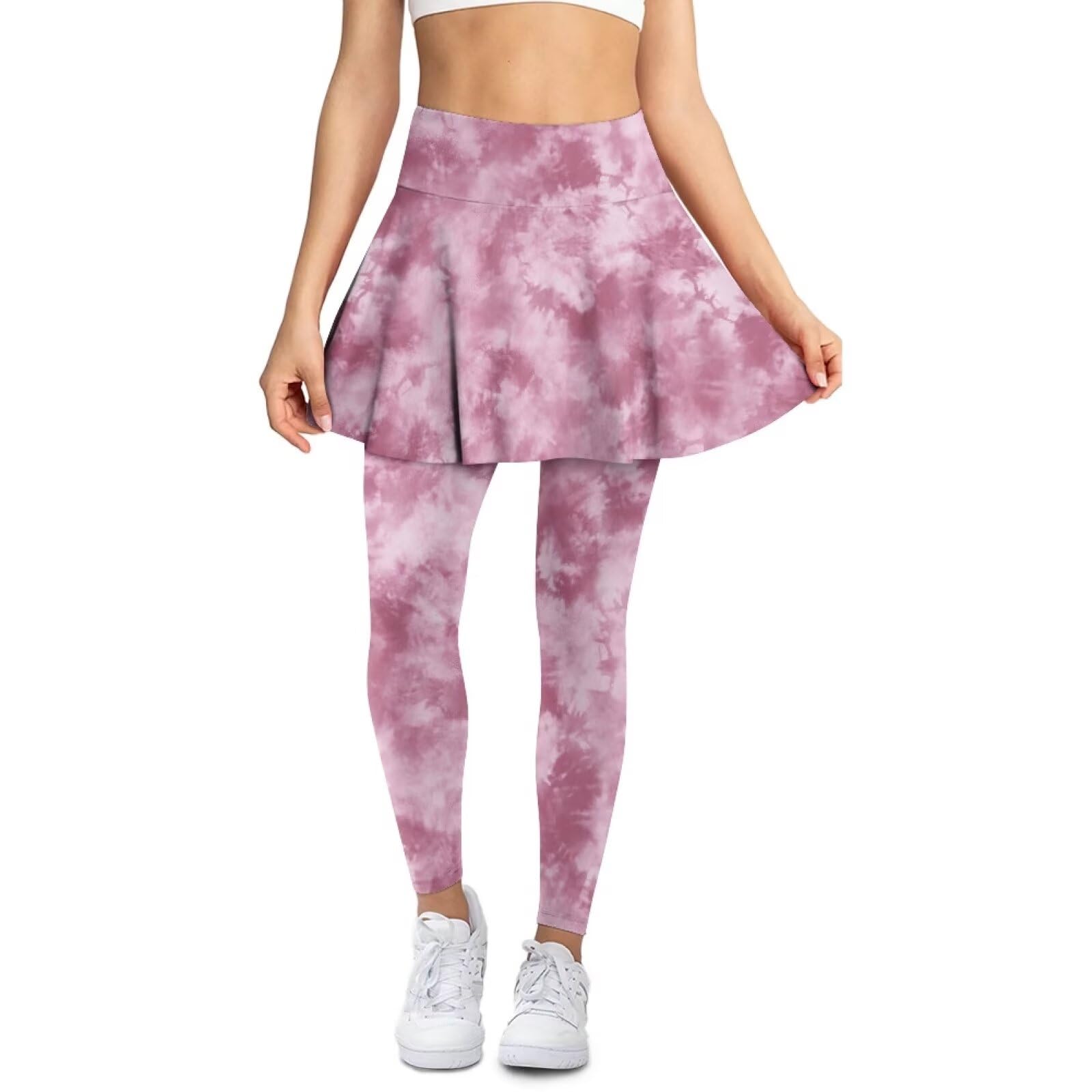 Damskie legginsy do jogi tenisa spódnica wysoka talia kieszenie legginsy ze spódnicą stylowe sportowe spódnice legginsy