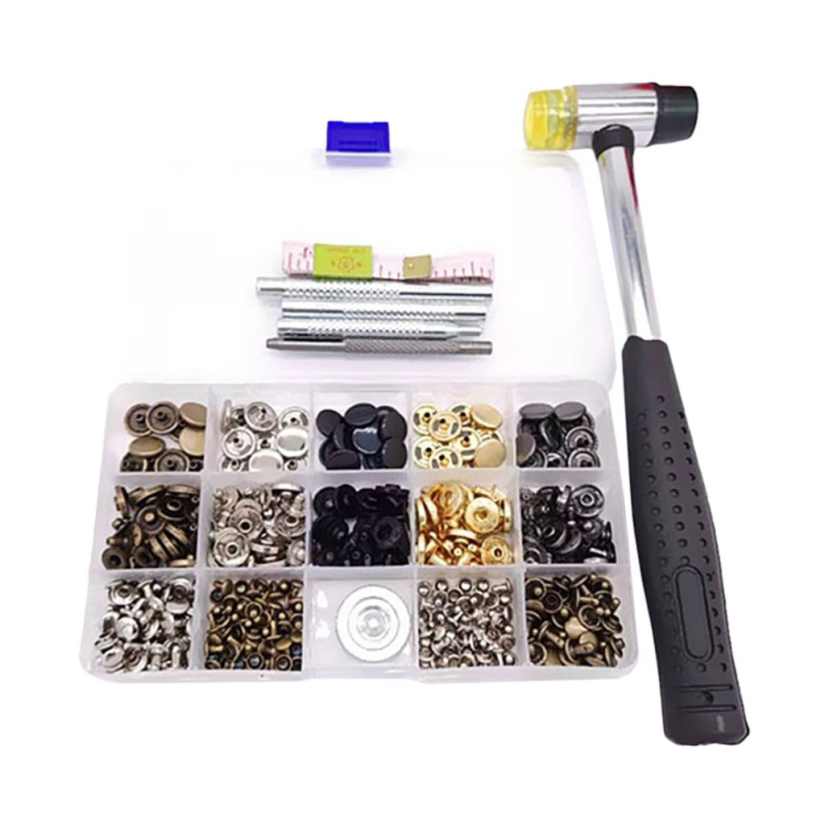Baluue Bottoni Automatici in Ottone Set 50 Pezzi 12, 5mm