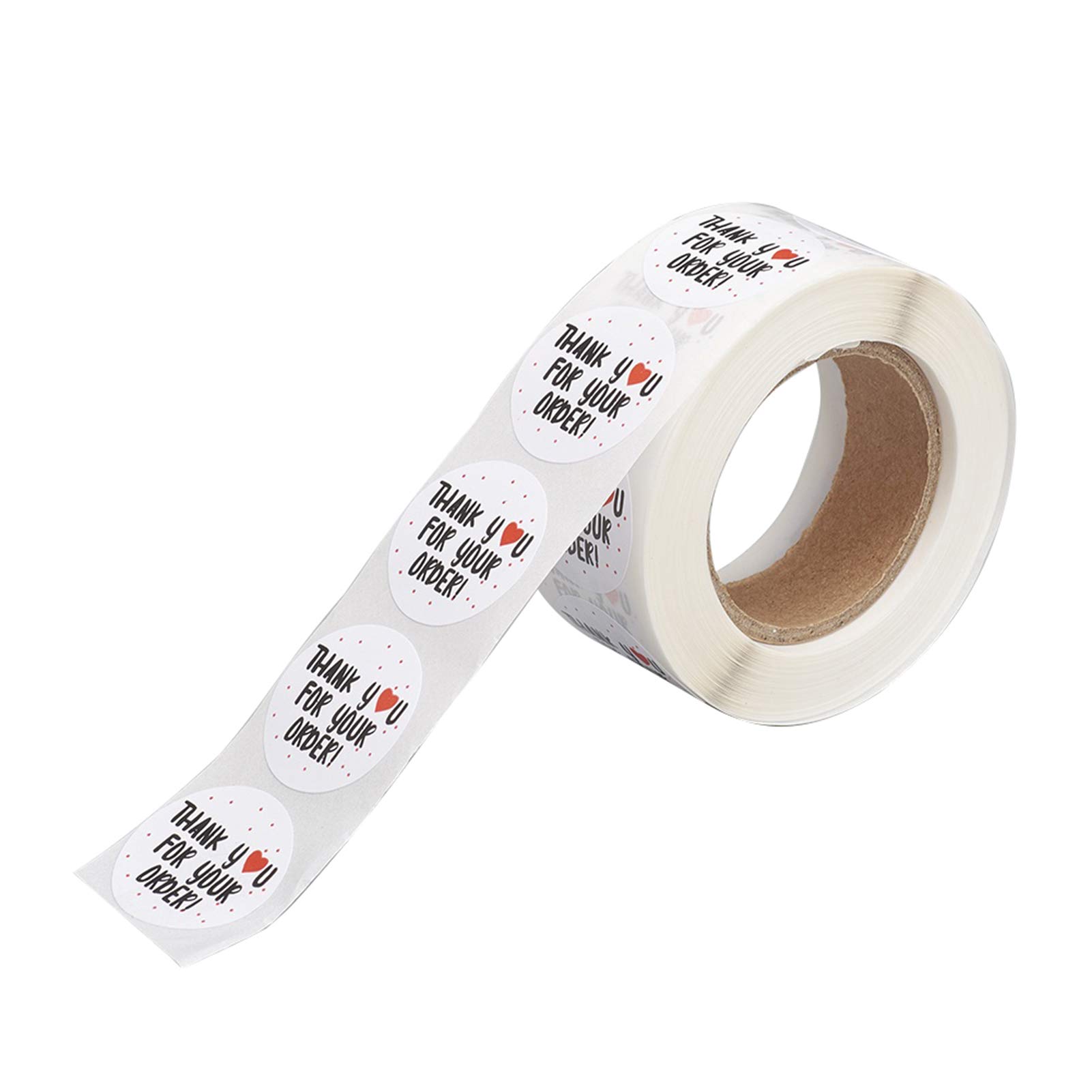 DOPENSPI 1000 Adesivi Rotondi Grazie 2,5 Cm Su Carta Marrone – Perfetti Per Pacchi, Regali E Piccole Imprese - 3