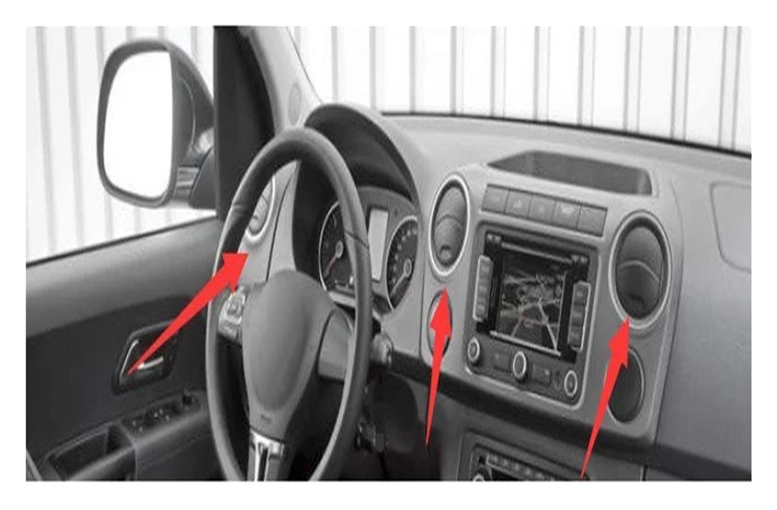 Bocchette Aria Condizionata Per Per Amarok 2011 2012 2013 2014 2015 2016 2017 2018 2019 2020 Copertura Bocchetta Aria Condizionata Cruscotto 2H0819703G041 Griglia Di Uscita(Nero)