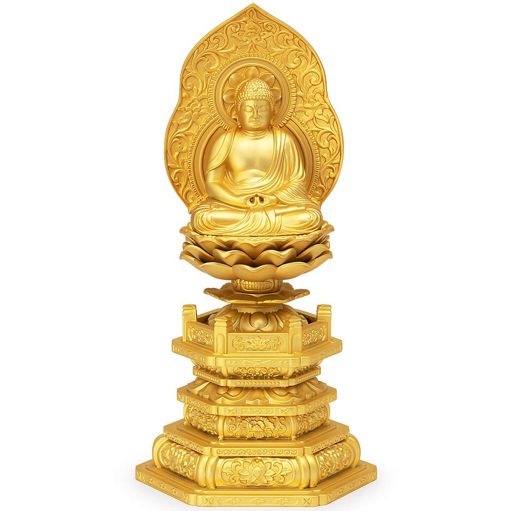 Amazon｜仏壇屋 滝田商店 座阿弥陀如来(天台宗) 合金製 中(高さ18.5cm