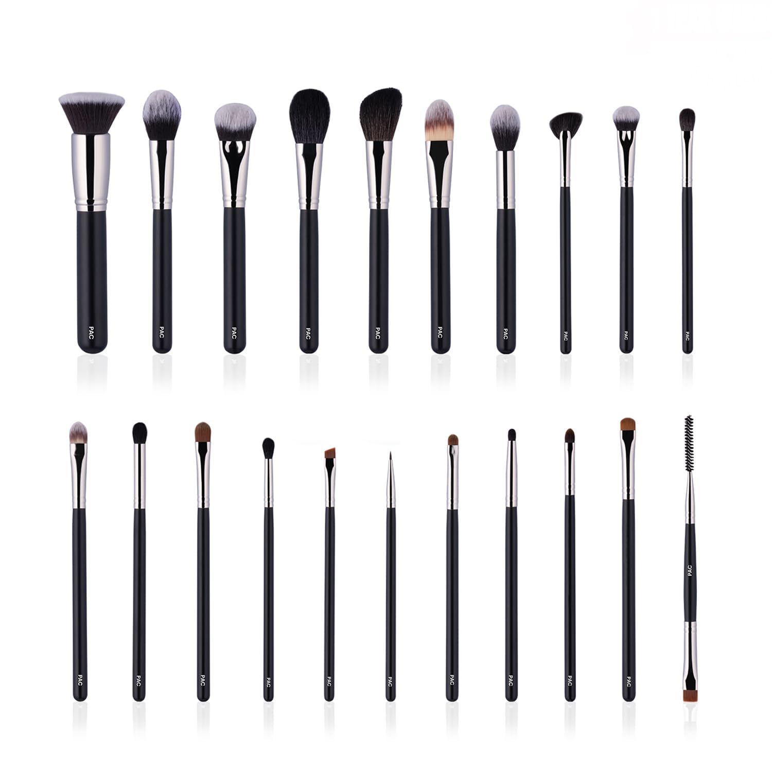 PAC Cosmetics Absolute Basics (21 Brushes) Best Professional Makeup Brush Set for Face, Eyes & Lip Makeup Application and Blending Needs-picture-10
