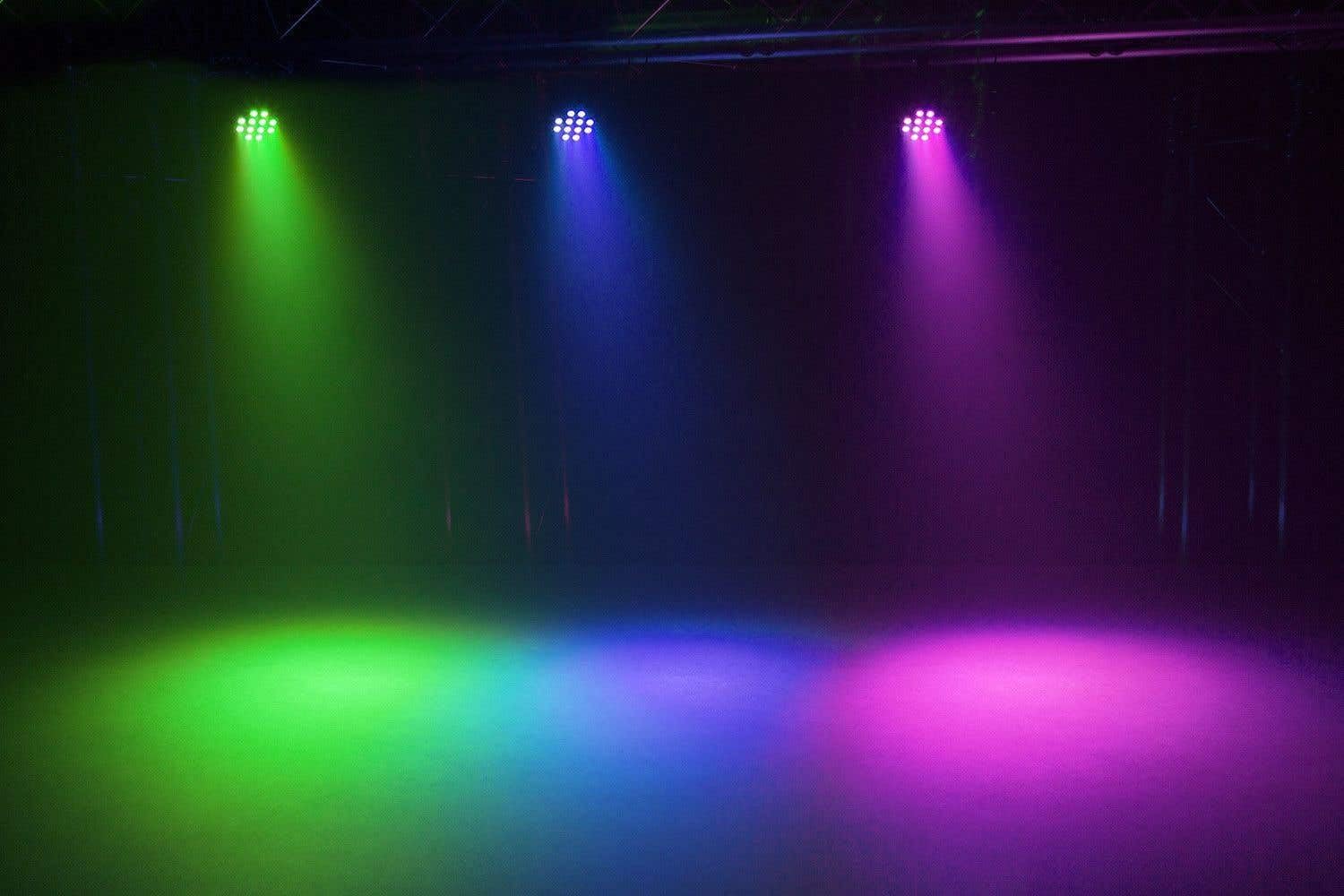 BeamZ SlimPar 35 Proyector láser para discoteca Negro - Accesorio de discoteca (Proyector láser para discoteca, Negro, LED, 12 lámpara(s), 3 W, Azul, Verde, Rojo)