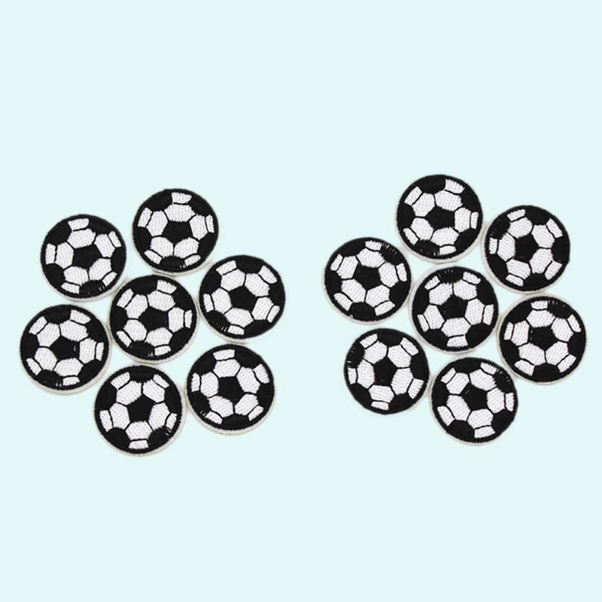 10piezas Unidades Parches Bordados de Fútbol para Coser o Planchar Ropa Vaqueros Chaquetas Bolsos y Manualidades Parches Pequeños Decorativos y Resistentes
