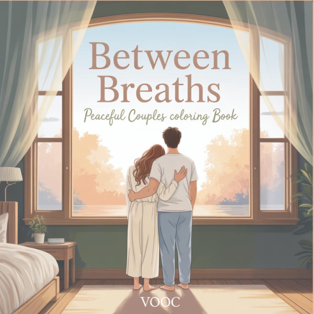 Between Breaths: Peaceful Couples Coloring Book - 50 Mindful Relationship Scenes with Healing Affirmations for Adults - Stress Relief, Anxiety ... (Breathe Easy Coloring for Stress Relief)