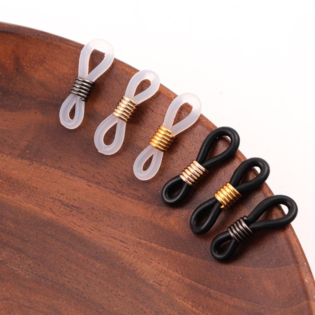 Fancyes 50Pcs Eyeglass String Ends, Sunglasses Chain Strap Ends Connector,