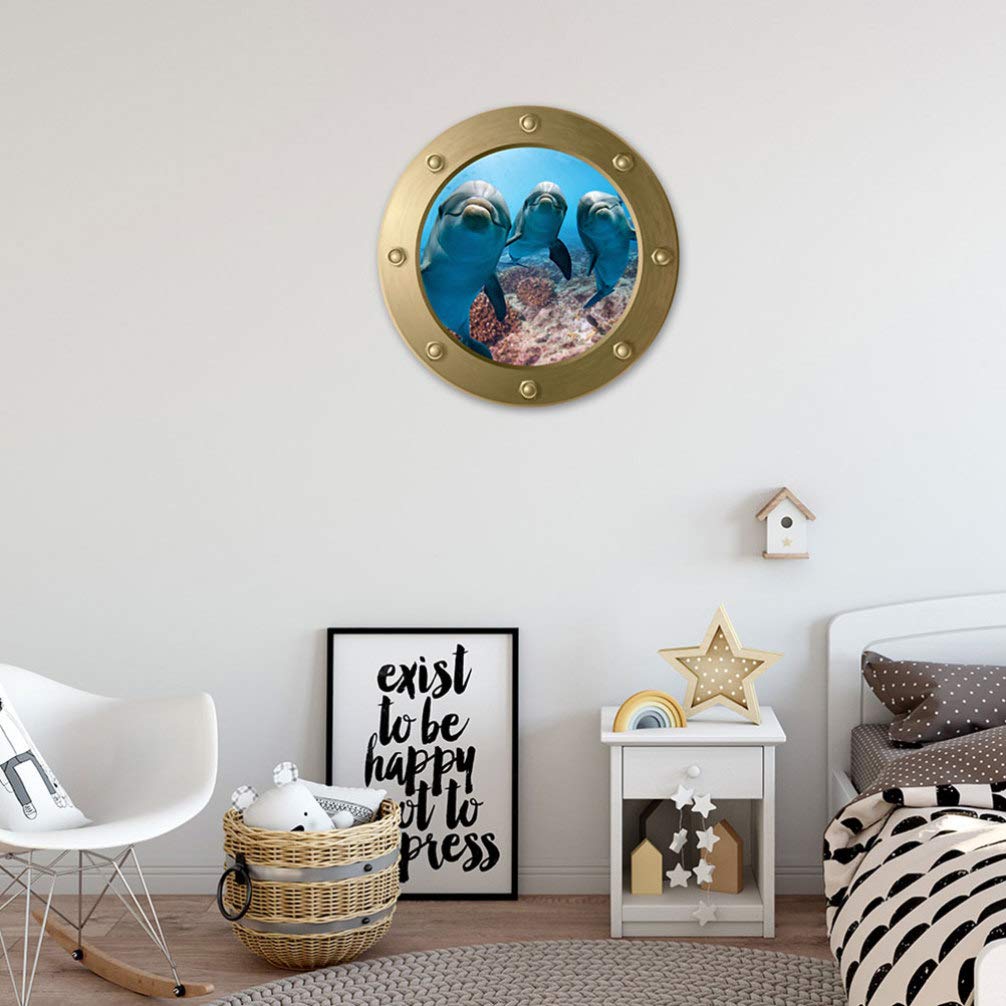 VOSAREA Pegatinas Decorativas De Delfines Para Paredes Ventanas y Azulejos Para Habitaciones De Bebés y Salones Fácil De Instalar y Retirar
