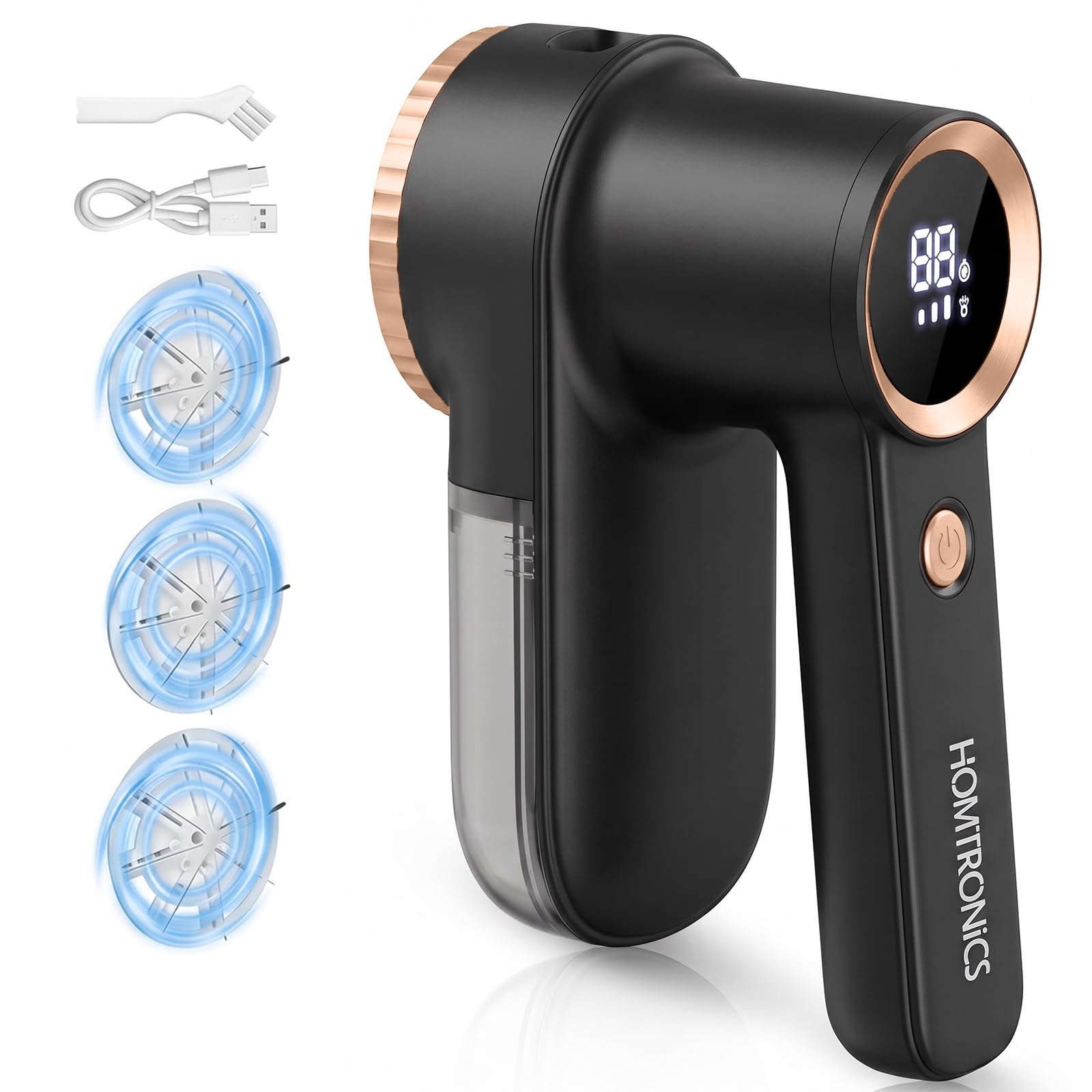 Rasoir anti-peluches rechargeable pour vêtements, meubles, pull, canapé - doré