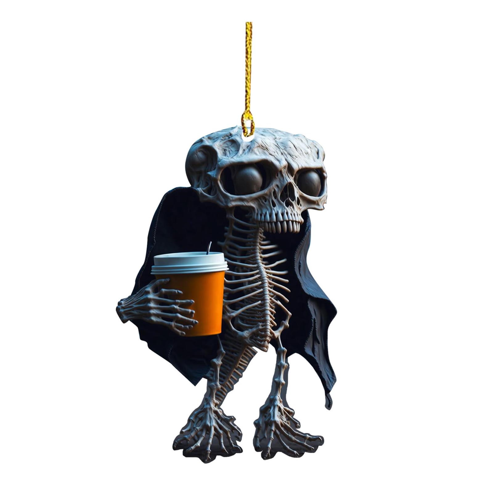 Kalttoy B Cartoon Skull Shaped Car Pendant Acrylic Keyring Elegant Halloween Decorations Eye Catching Keychain Ag Accessory Halloween Holiday Decorations