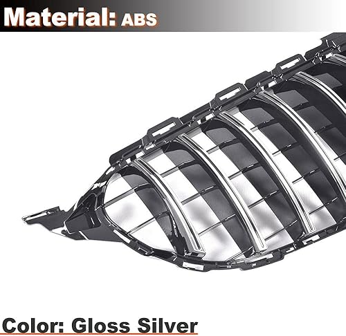 Miniatura 4 de MCARCAR KIT W205 Parrilla delantera para Mercedes Benz Clase C W205 C180 C200 C250 C300 C400 2015-2018 (modelos sin cámara) Cubierta de rejilla para