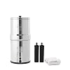 Big Berkey BK4X2 Countertop Water Filter System with 2 Black Bar Key Elements and 2 Fluoride Filters