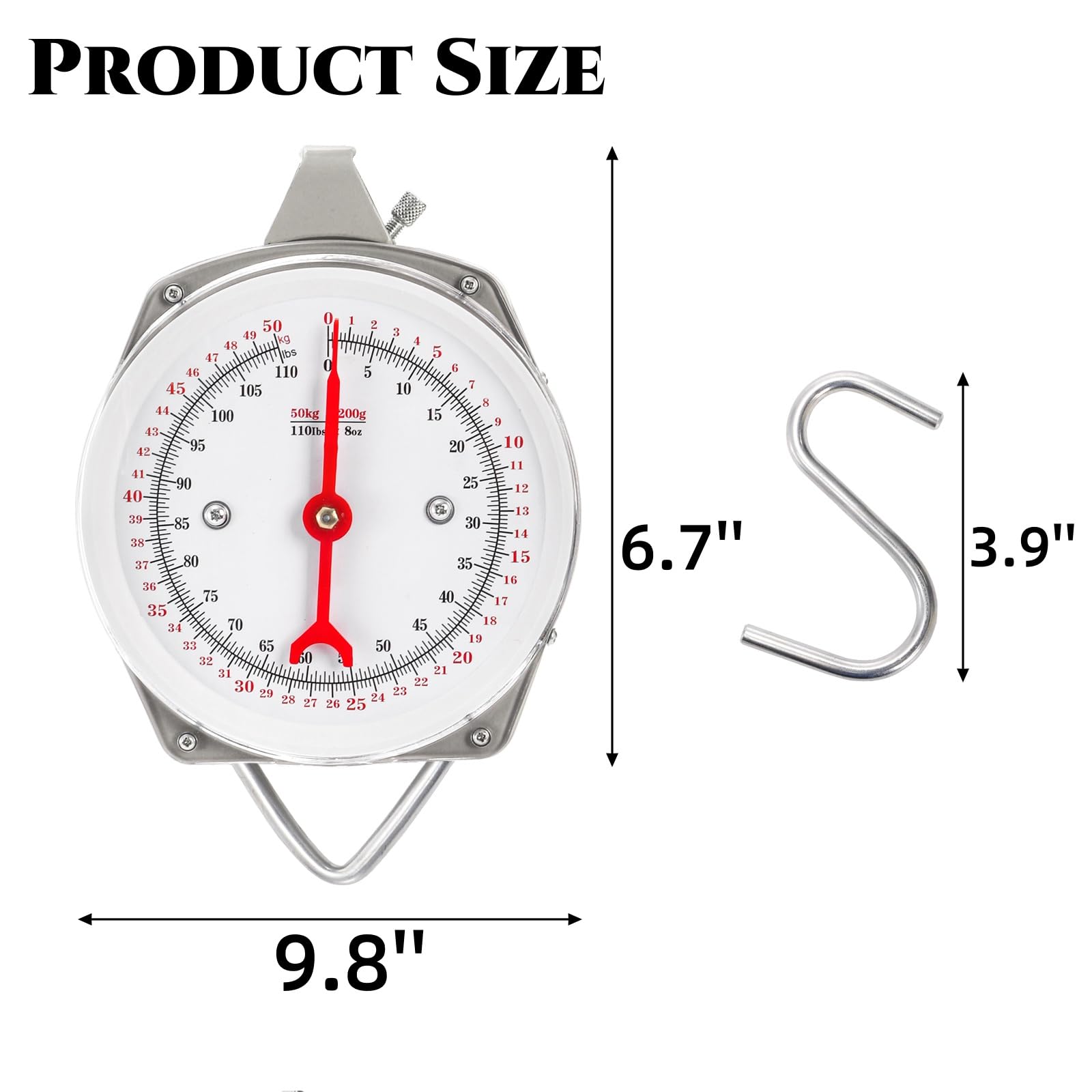 Precision Hanging Scale - 110 lb / 50kg Luggage Scale -2