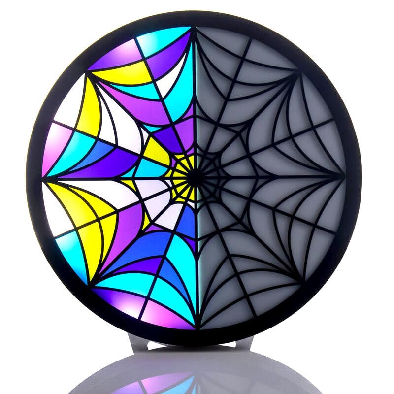 BANDAI - Candeeiro Decorativo de Wednesday Addams com Janela Iluminada – Efeito de Luz Ambiental – Produto Oficial da Série Wednesday – Multicolor, WS01006