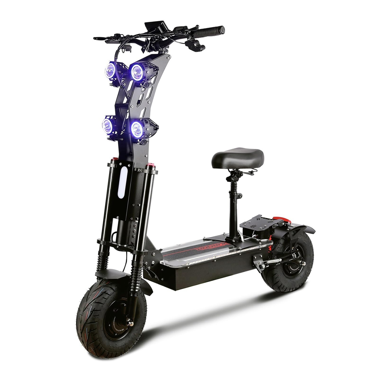 Adult Electric Scooter 60V 50Ah Battery with 74 56 Miles Range 8000W Dual Torque Motors 13-inch Off-Road Tires