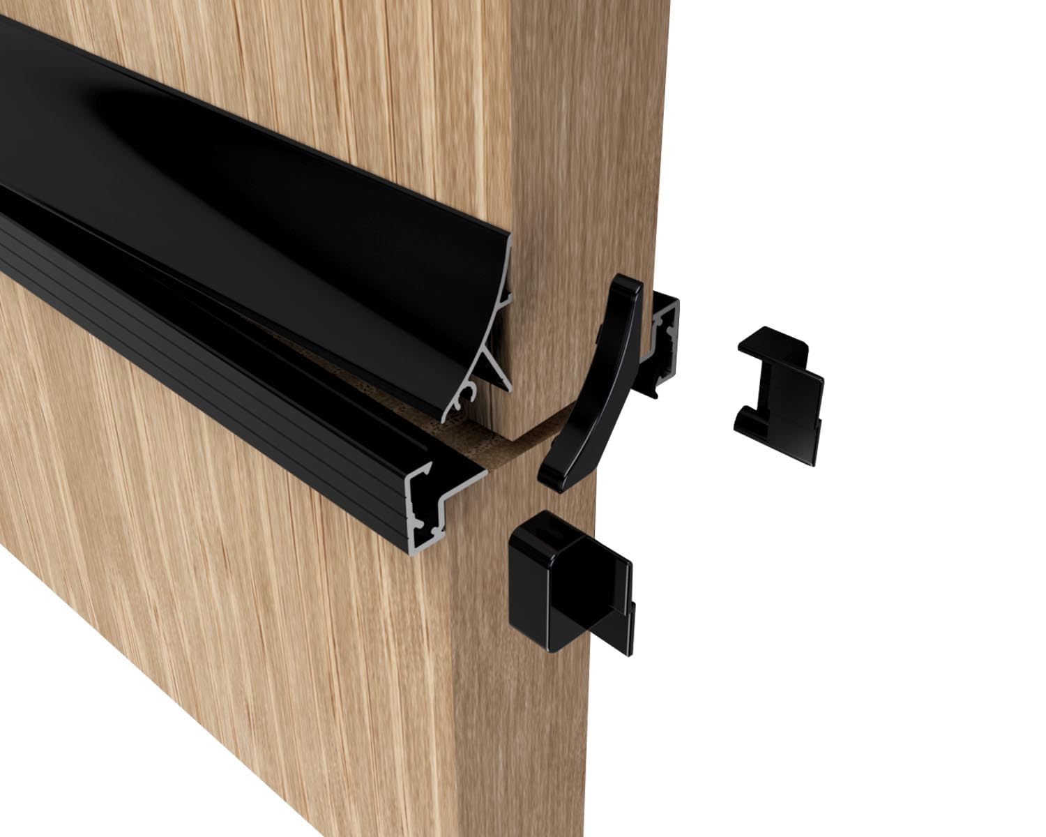Stable Door Weather Seal Rain and Draught Proofing Kit, Also for Half and Dutch Doors (Black)