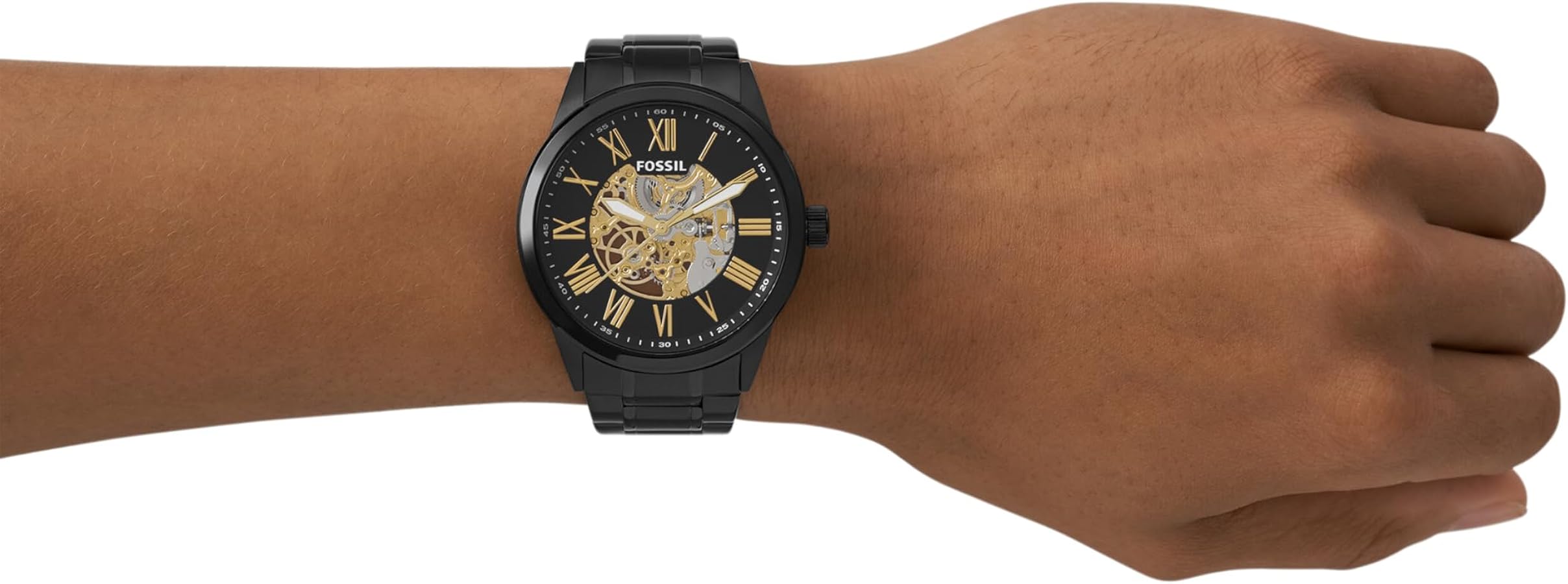 Amazon.co.jp: [Fossil] 自動巻き腕時計 FLYNN AUTOMATIC BQ2092