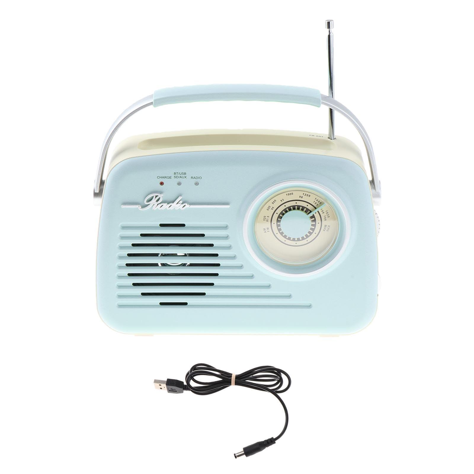 BNF®Portable Radio Convenient Chargeable Retro Design for Home Kitchen Outdoor Blue|Consumer Electronics | Portable AM/FM Radios|1 Portable Radio-image-19