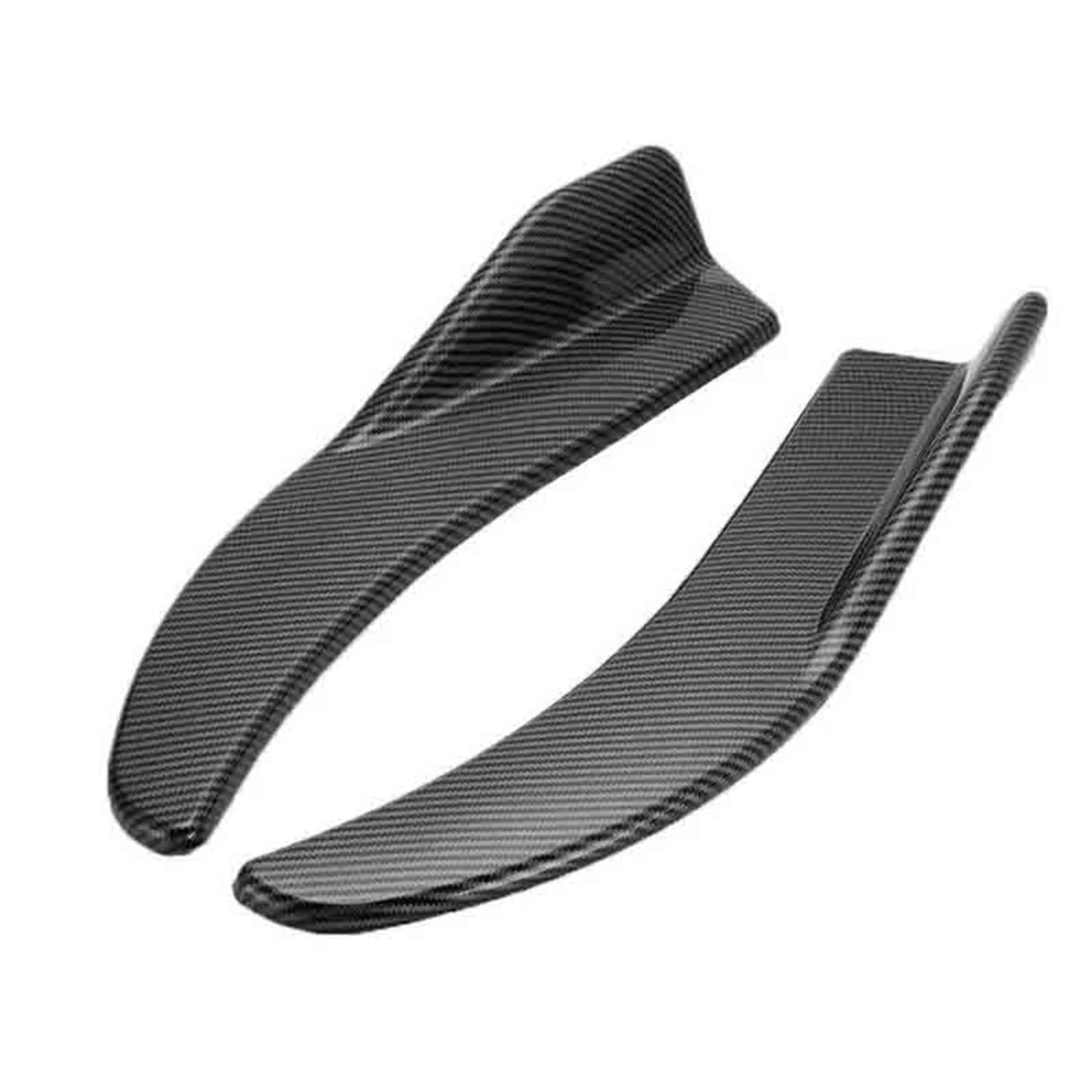 Seitenschwellerverlängerung 1 Paar Schwarz/Auto Carbon Fiber Universal Bumper Spoiler Front Lip Anti-Kollision(Kohlenstoff-Look)