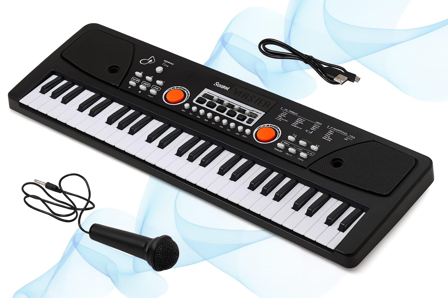 Amisha Gift Gallery Piano Keyboard for Kids | Piano for Adult | Microphone, Kids Keyboard for Beginners Electronic with MP3 Function Audio Cable 16 Tones 49 Keys Only 1 Speaker