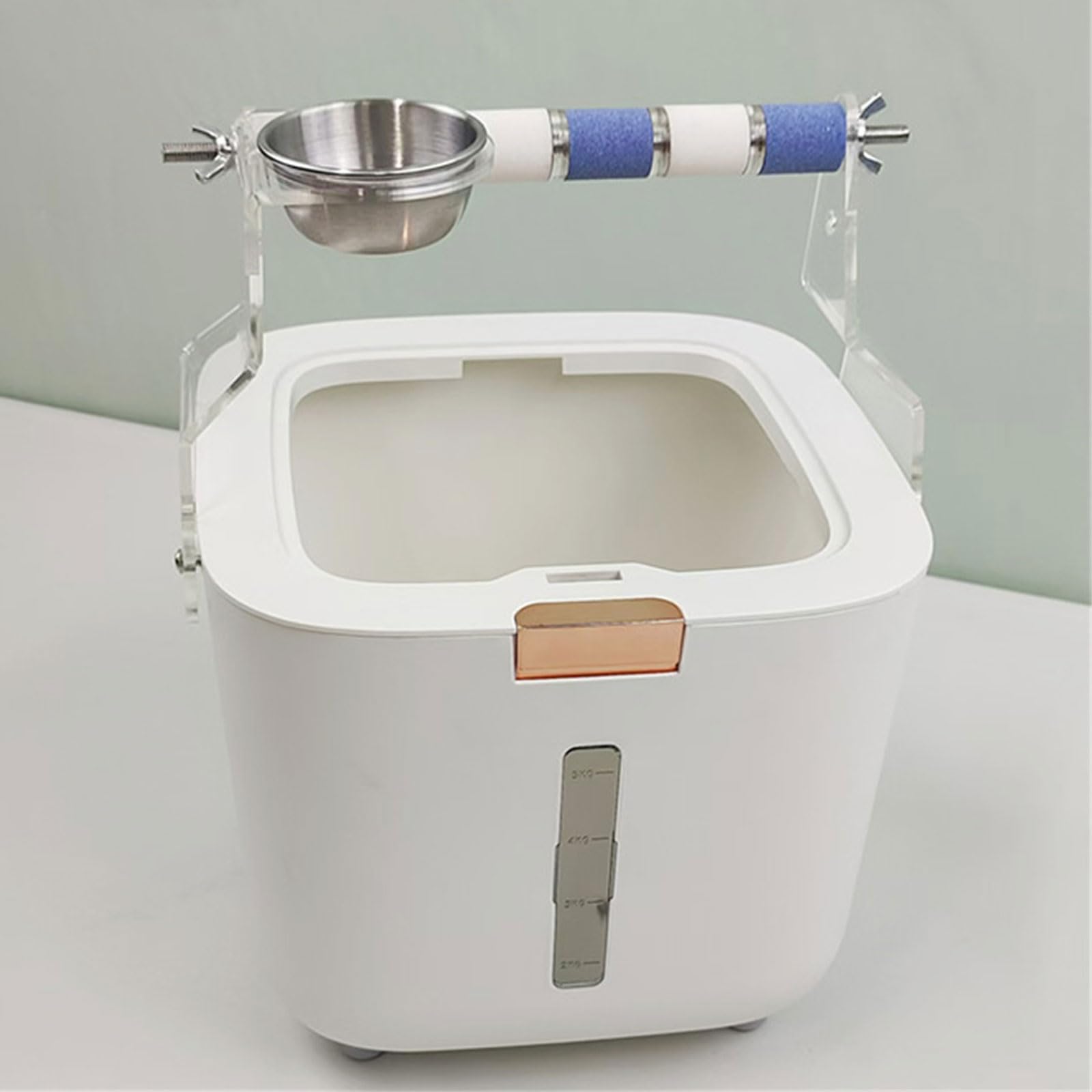 Soporte para Inodoro para pájaros de fácil Limpieza, Cubo extraíble, Percha de pie para periquitos, tortolitos, Accesorios de Entrenamiento para pájaros, Accesorio para Loros