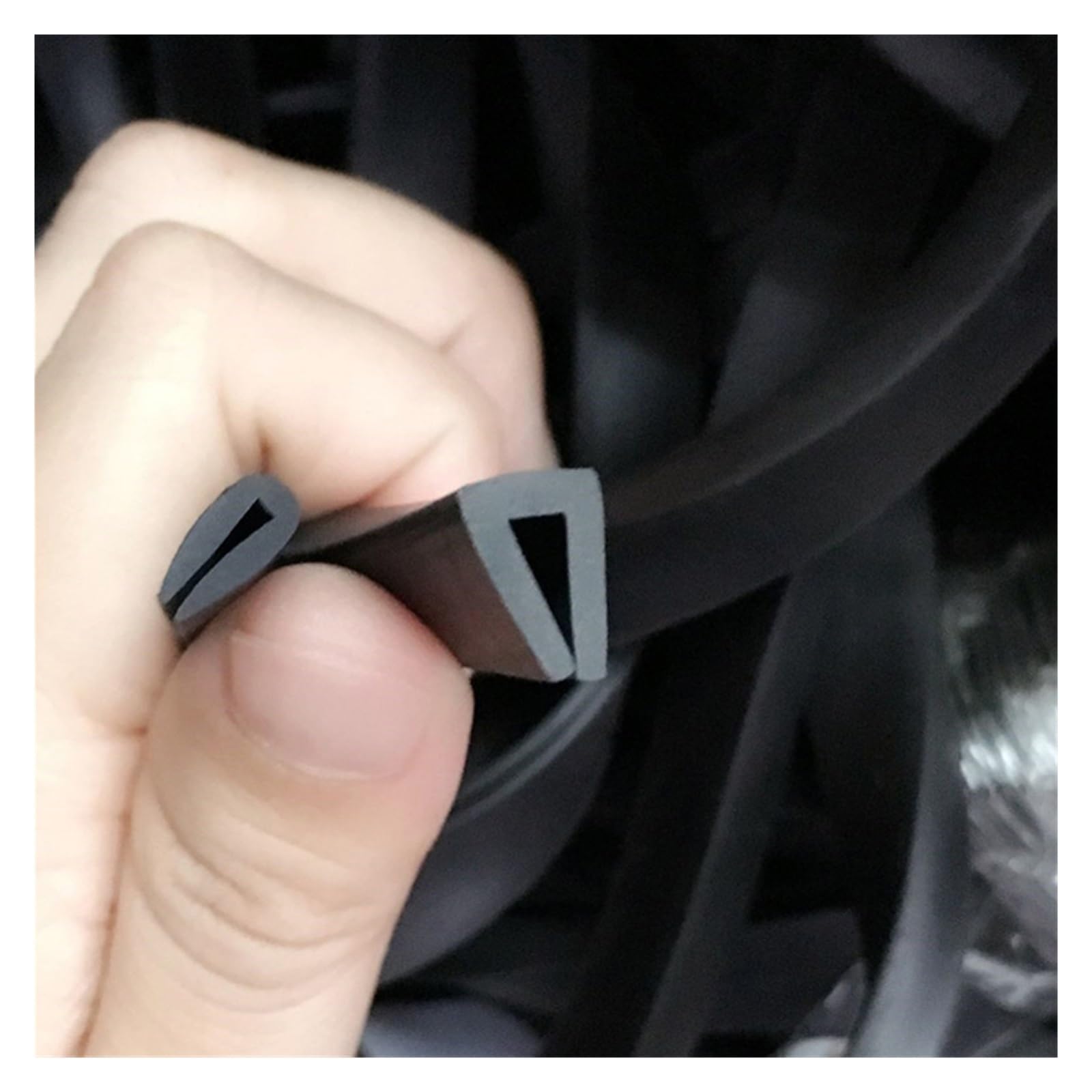 Solido Gomma Striscia di Tenuta Bordo Bordo Protezione della Porta dell'automobile per Vetro Metallo Pannello di Legno Pannello Foglio Armadietto a Forma di U Striscia di esclusione (Size : 5