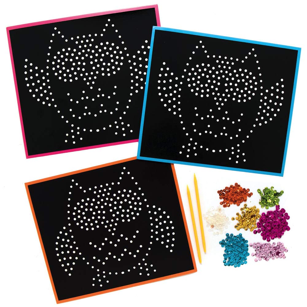 Baker Ross AX162 Kits D'Artisanat De Paillettes De Hibou - Paquet De 4, Peler Et Coller Des Autocollants Pour Les Activités D'Artisanat Des Enfants Baker Ross AX162 Kits D'Artisanat De Paillettes De Hibou - Paquet De 4, Peler Et Coller Des Autocollants Pour Les Activités D'Artisanat Des Enfants