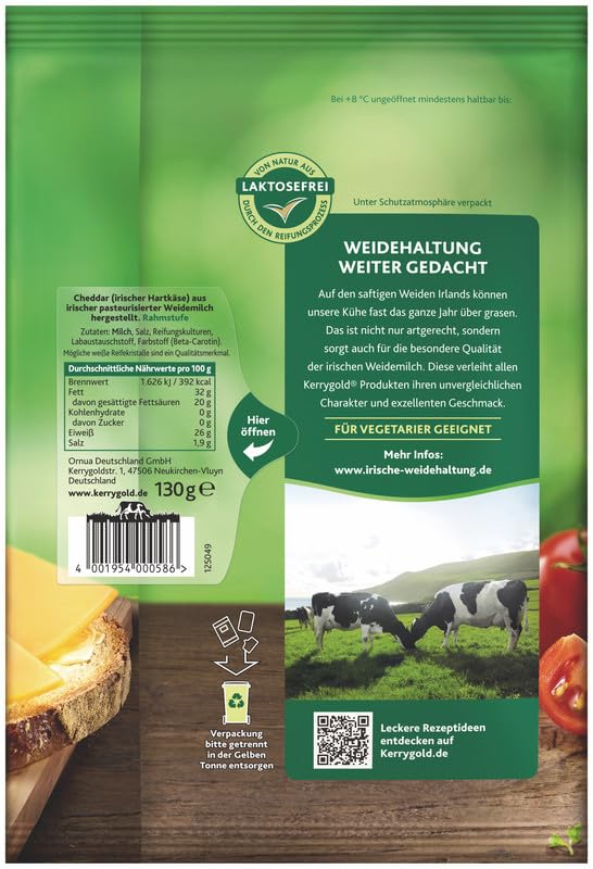 Kerrygold Cheddar herzhaft 50% Fett, 130 g