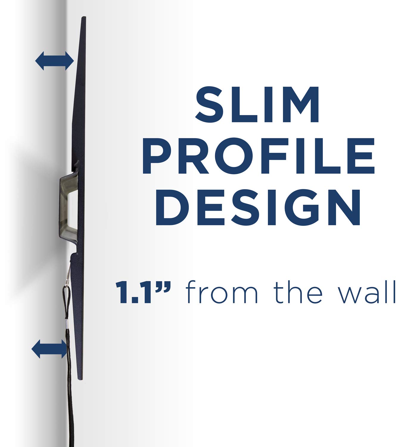 Mount-It! Fixed TV Wall Mount | Low-Profile Fixed TV Mount | Ultra-Slim Flush TV Mount for 37-70 Inch TVs | Compatible VESA up to 600x400mm | 77 Lb. Capacity