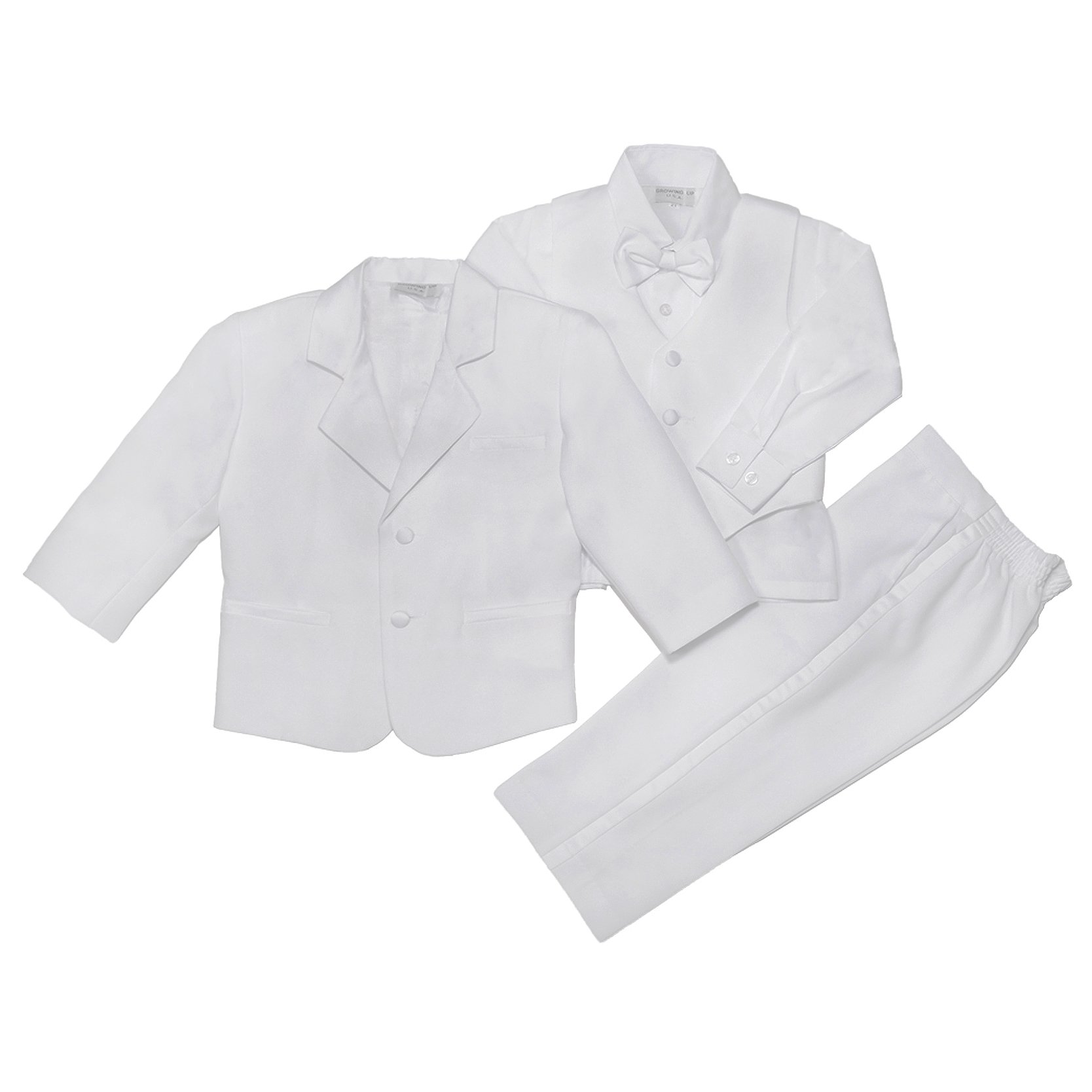 Nancy August Modern Baby Boy Formal Tuxedo with Vest-White-S