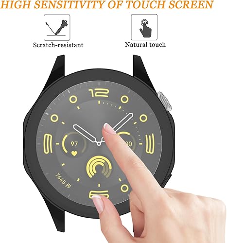 Miniatura 9 de WUWOCJ Paquete de 2 fundas de TPU suave compatibles con el reloj inteligente Huawei Watch GT 4 de 1.811 in, funda protectora completa con marco de