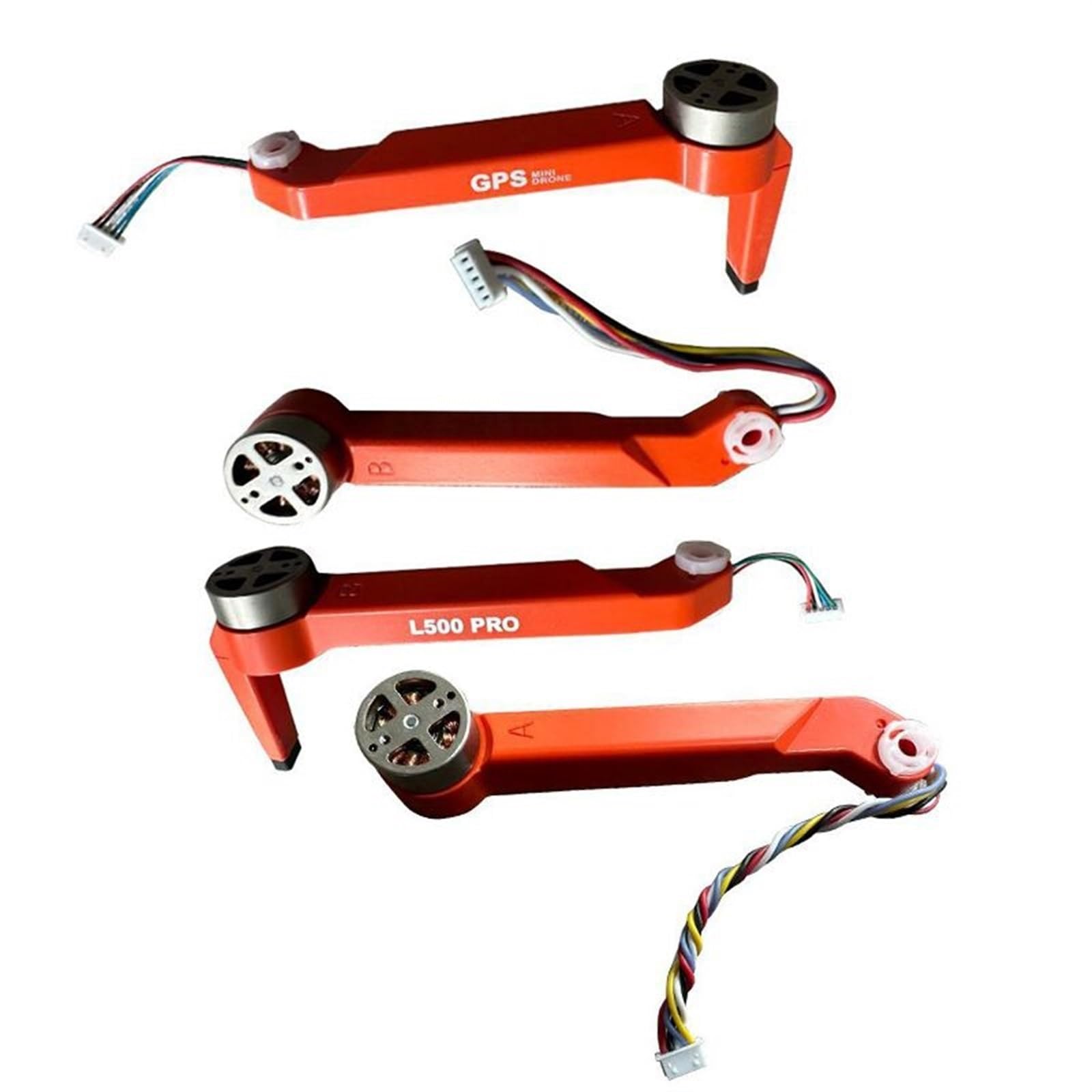 L500Pro Max RC Quadcopter Propeller Arms L500 PRO GPS Drone Motor Wing Unit Kit Engines Parts(Orange arms)