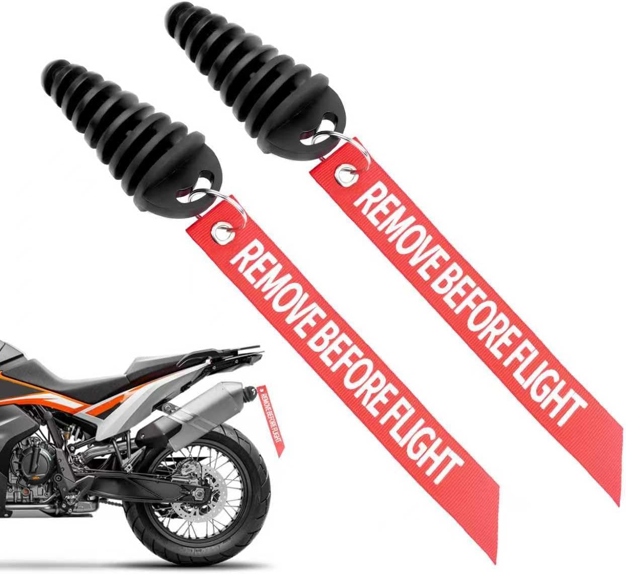 Carleef 2Pcs 0.6-1.5" Motorcycle Exhaust Plug,Rubber Silencer Flush Plugs For 2 Stroke Tail Pipe,Motorcycle Accessories Dirt Bike Plug Muffler Silence (0.6-1.5")