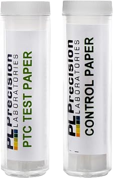Eisco PTC Paper Test Strips & Control Strips Experiment Set, 2 Vials
