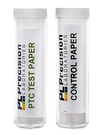 EISCO PTC Test Strips & Control Test Strips Experiment Set, Includes 2 Vials - Test Papers - Genetic Taste Testing