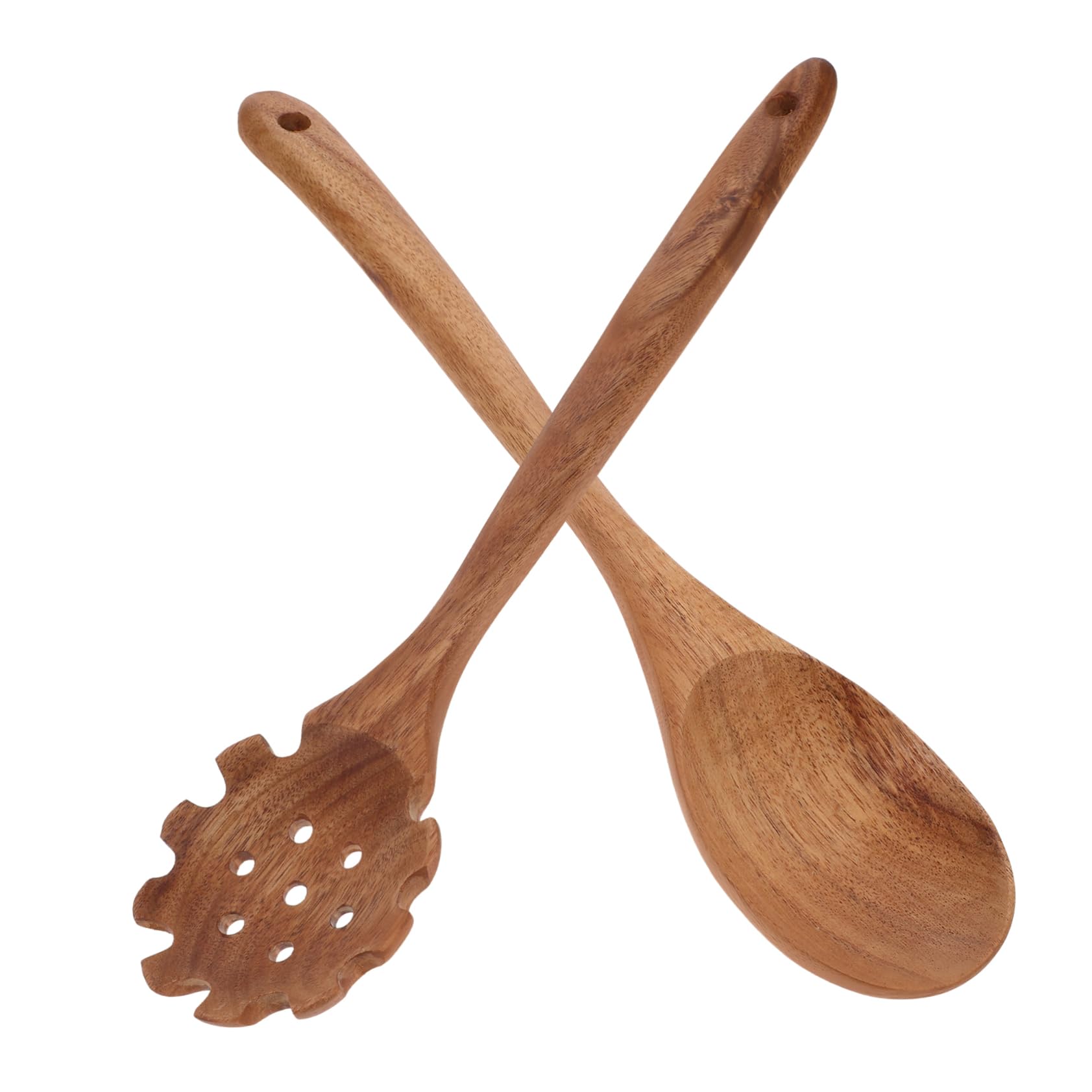TOPBATHY 10 Piezas Cuchara para fideos con mango largo utensilios para servir comida cuchara sopera cucharas de madera utensilios de cocina de madera o de para el hogar