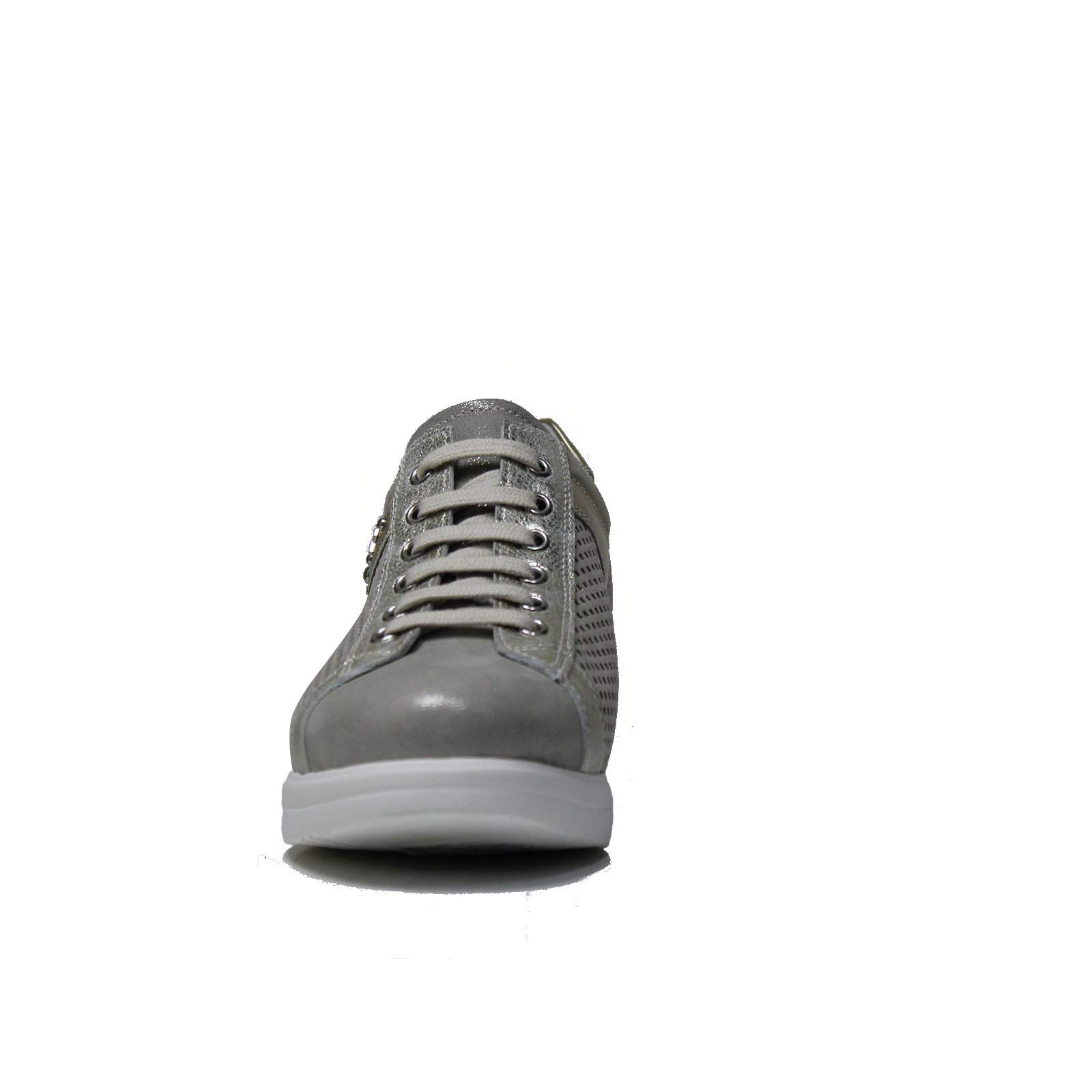 Nero Giardini Sneaker Donna con Zeppa Bianca Colore Beige P907502D 505 Nuova Collezione Primavera Estate 2019