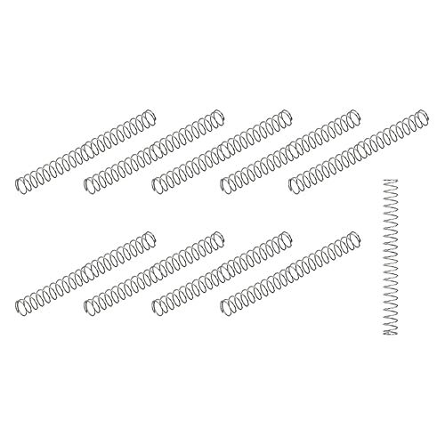 Resortes de compresión (0.012 x 0.118 in de diámetro exterior, 1.18 pulgadas de longitud libre) 10 unidades, resorte de extensión de acero