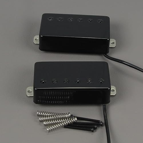 Miniatura 2 de FLEOR PAF Style Humbucker Pickup - Juego de guitarra de cerámica con cuello + pastilla de puente color negro, ajuste Les Paul Style guitarra