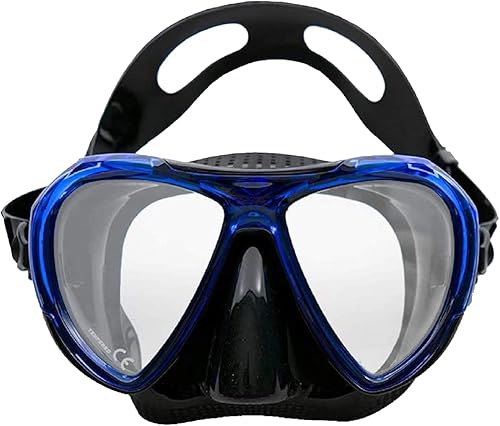 Miniatura 2 de EVO Abaco - Máscara de buceo, falda y correa de silicona suave, lentes de vidrio templado y nariz de fácil agarre, buceo, esnórquel, apnea - Máscara