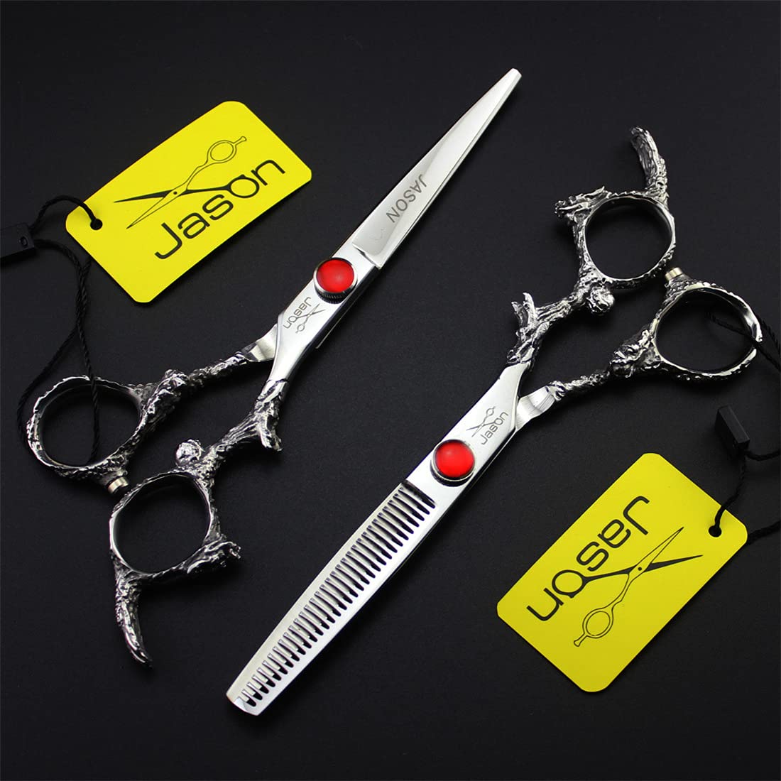 Ciseaux À Couper Les Cheveux De 6,0 Pouces, Kit Ciseaux De Coupe De Cheveux KIT Amincissement Kit De Cisailles pour Salon Barbier, Hommes, Femmes, Enfants Et Adultes