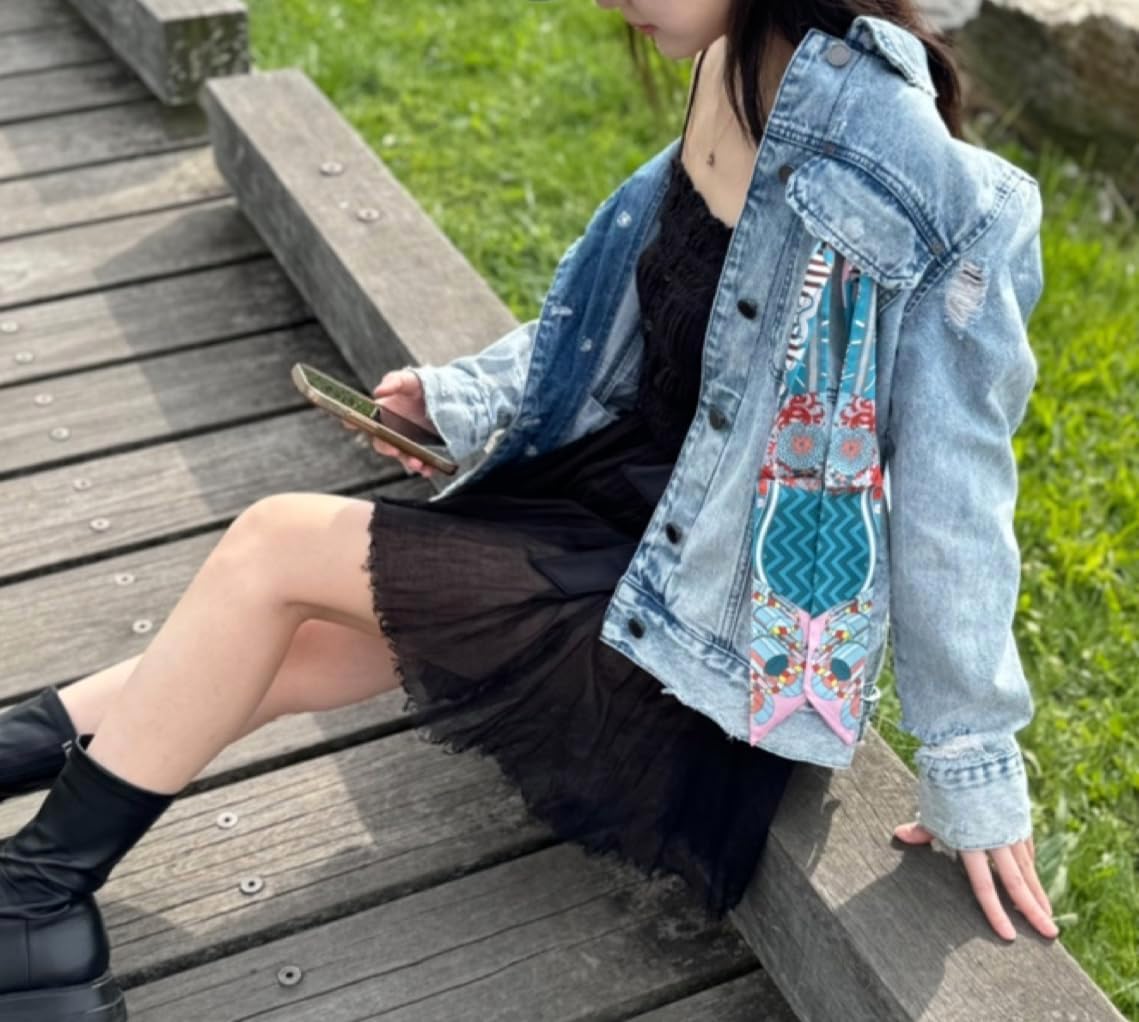 Elegant skinny Scarves for Women Holiday Gift Idea for Her Luxury Silky Ribbon for Purse Handle, Hair&Neck Fashion Accessory - Image 6