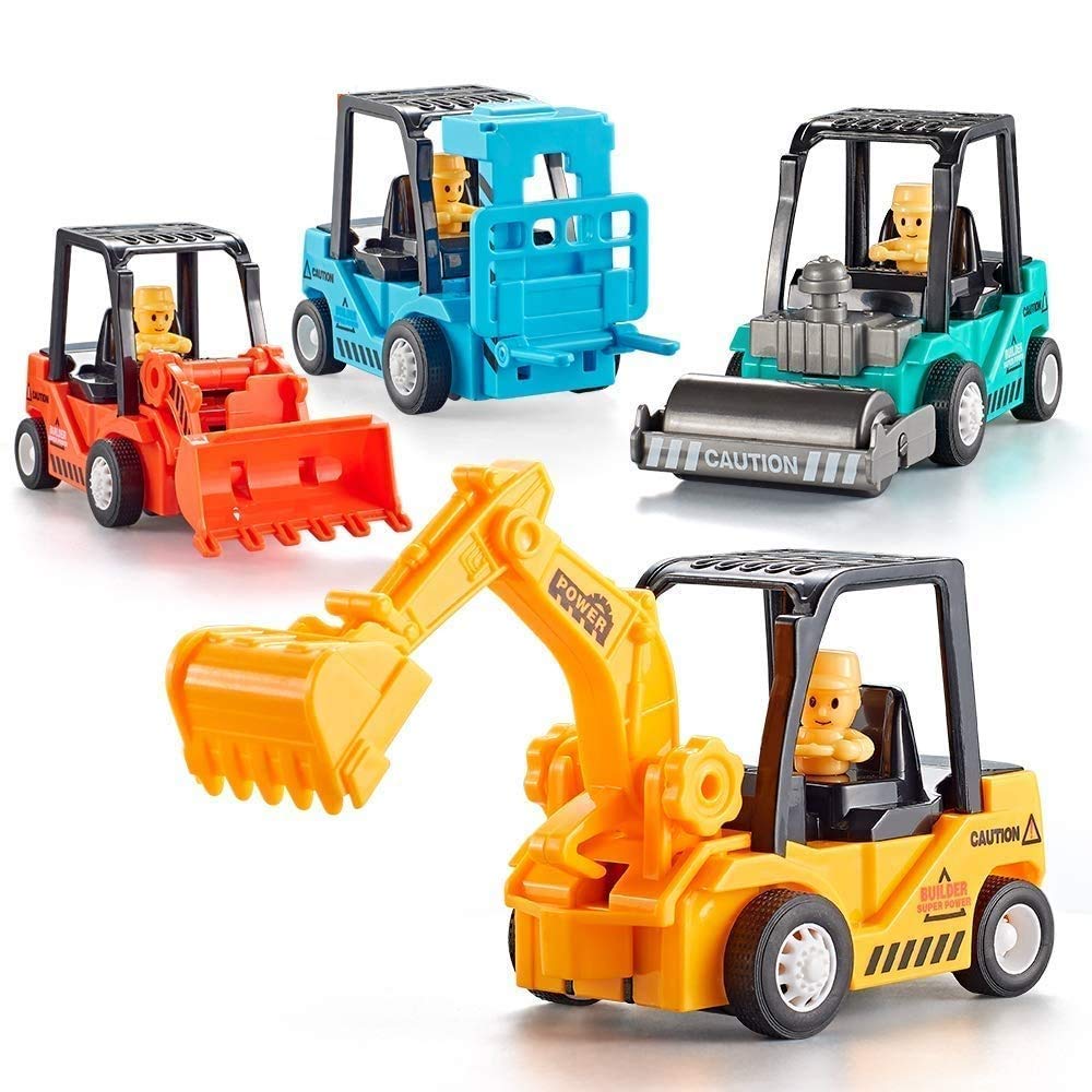 Buy SSB® Construction Toys 4 Pack Set with Excavator,Bulldozer,Road