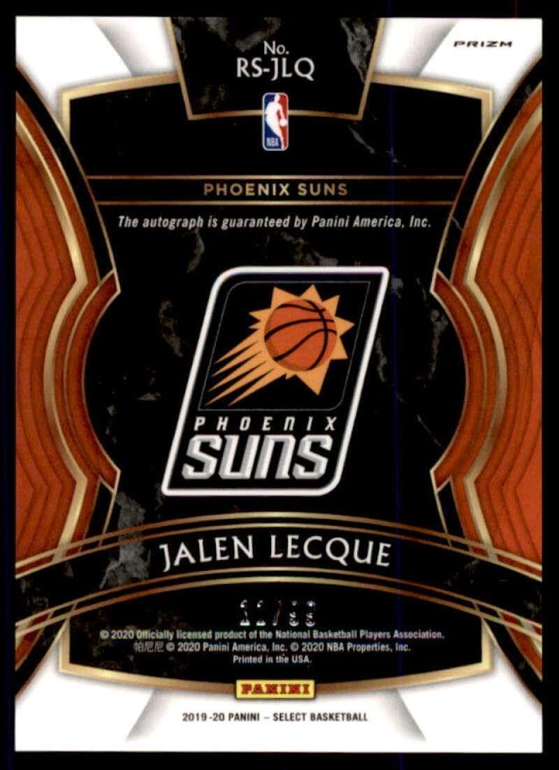 Jalen Lecque Card 2019-20 Select Rookie Signatures Prizms Neon #2 - Basketball Slabbed Rookie Cards
