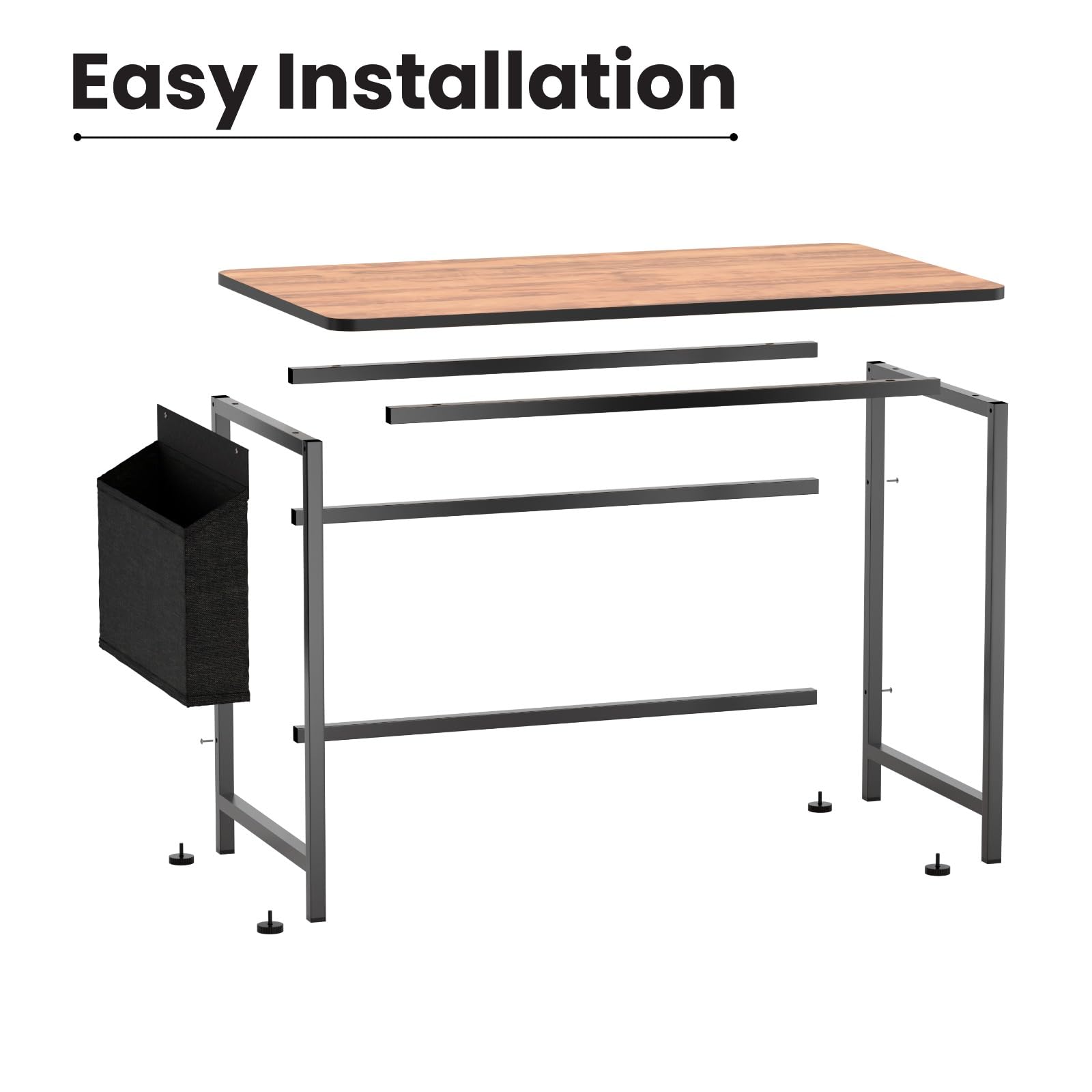 NILKAR Office Computer Table for Home/Writing Desk for Office/Folding Table for School/Folding Study Table/Work from Home Multipurpose Table(COM Wood)