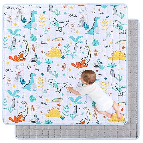 Image of MEM Playpen Mat 50" X 50" Baby Play Mat, Thicken One-Piece Baby Crawling Mat, Non Slip Washable Play Mats for Floor, Cushioned Baby Playmat Floor Mat for Infants, Babies, Toddlers