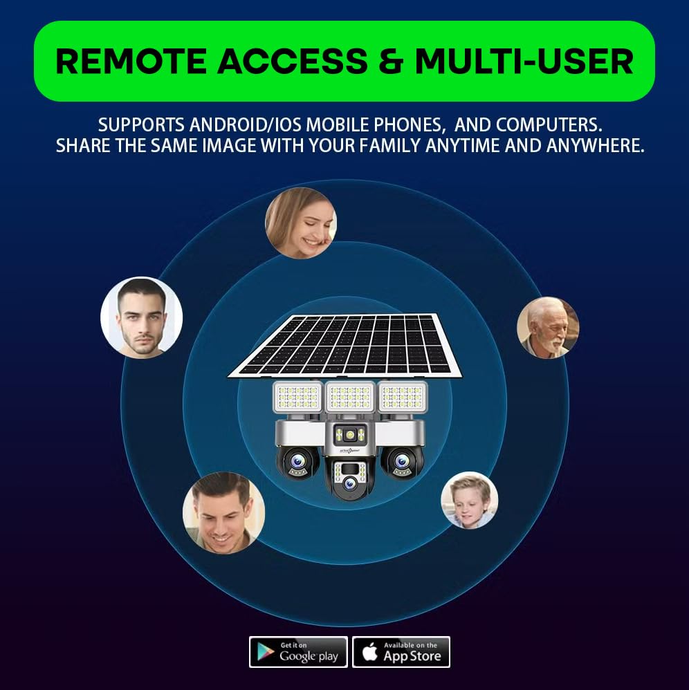 Active Pixel 4G Solar Camera remote access and multi-user sharing