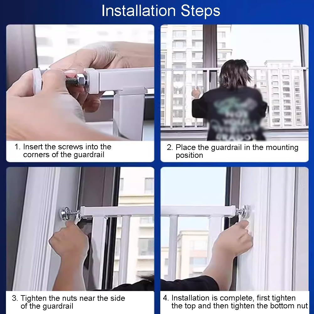 Protectores de seguridad para ventanas a prueba de niños para el hogar, protección interior para evitar caídas accidentales y robos, barandillas de seguridad infantil de 11.8 x 19.7 pulgadas para