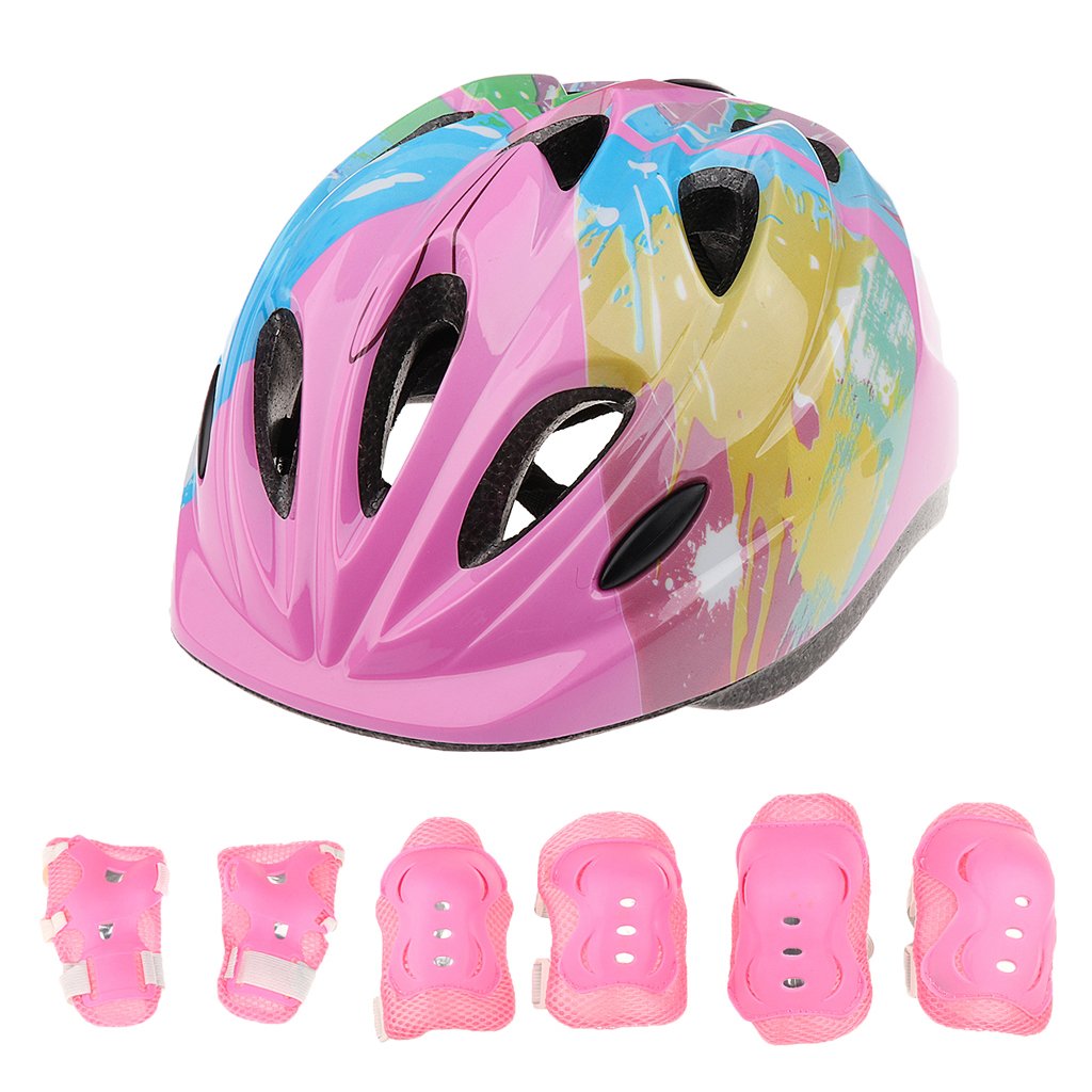 Segolike Kids Roller Skating Bicycle Scooter Helmet, Knee Elbow Pad, Wrist Guard Set (Multicolour) - 7 Pieces. (B074173S8L) Amazon Price History, Amazon Price Tracker