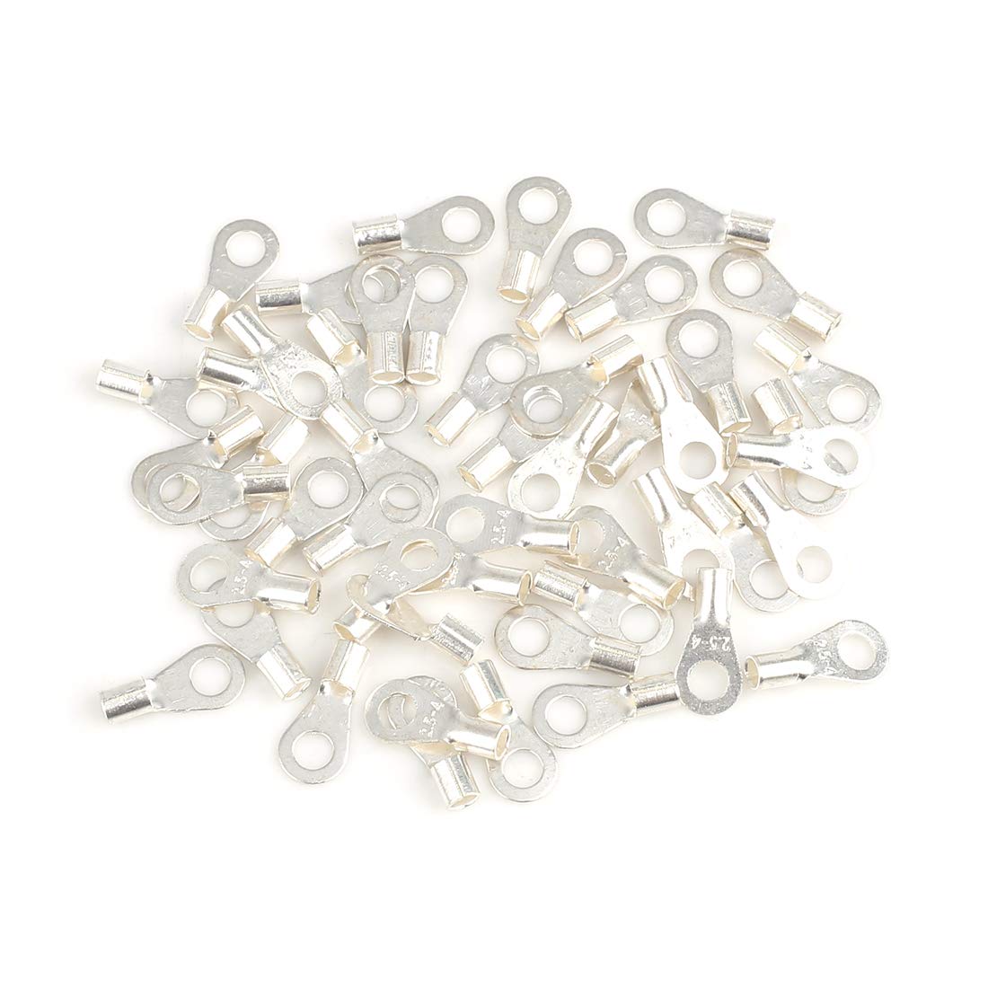 uxcell OT2.54 Ring Terminals NonInsulated Crimp Wire Connector 50pcs